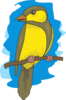 Perched Goldfinch Clip Art